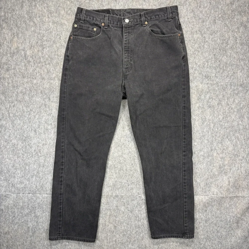 Vintage Levi's 505 Jeans Men's 35 x 29 Black USA‎ 90s Straight Cotton Denim